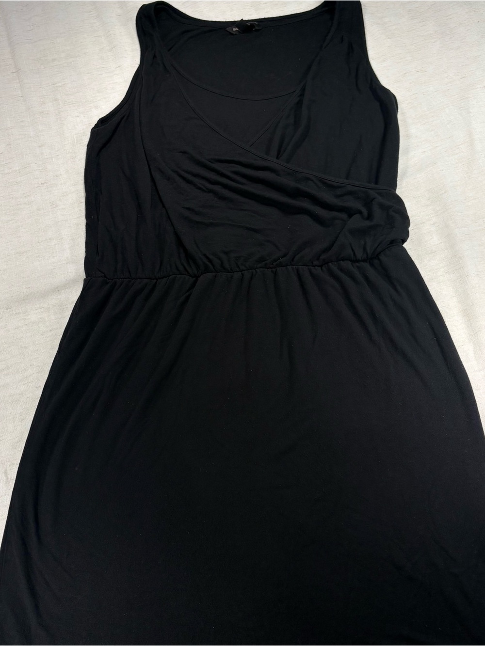 Banana Republic Black Sleeveless Wrap-Front Women's Dress
